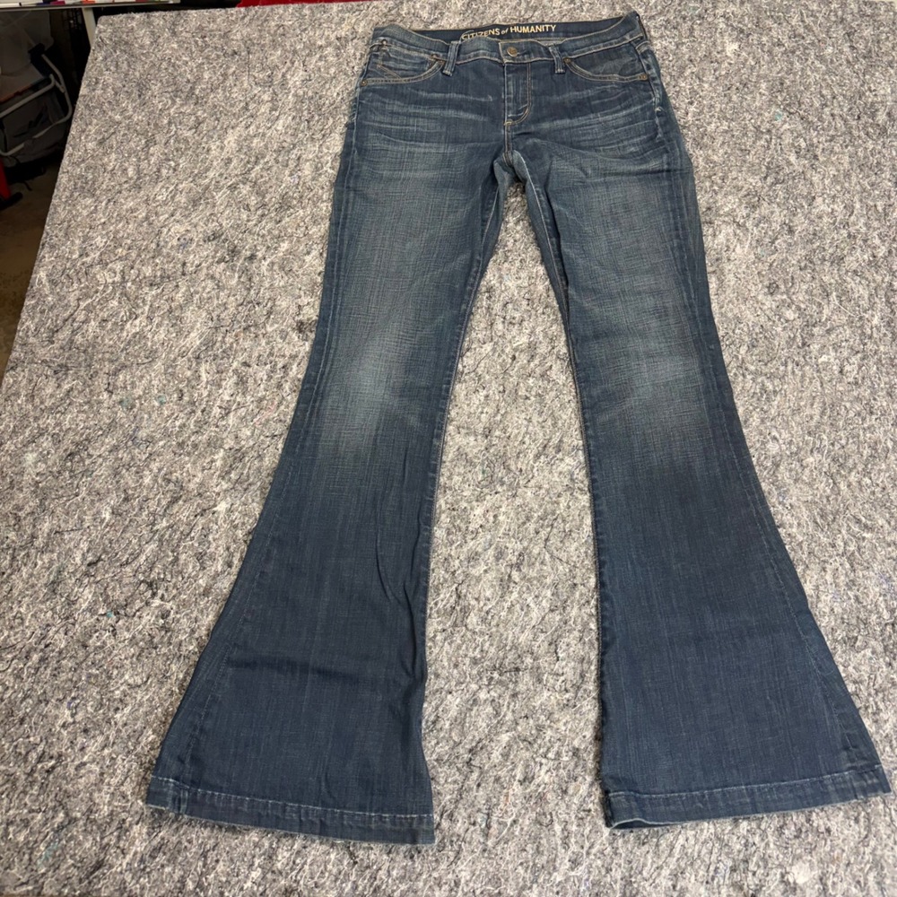 Citizens of Humanity‎ Kelly Flare Leg Jeans Dark Wash Stretch 1406-131 Size 31